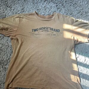 Levi's Tan Two Horse Brand Tee